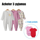 Pyjama bébé DODY™⎮3 pièces,manches longues doux et confortable. Wol.Bos