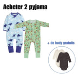 Pyjama BabySoft™ ⎮ensemble 2 pièces Innovant pour Bébé Heureux Wol Bos