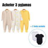 Pyjama bébé DODY™⎮3 pièces,manches longues doux et confortable. Wol.Bos