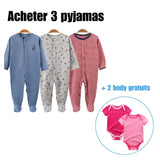 Pyjama bébé DODY™⎮3 pièces,manches longues doux et confortable. Wol.Bos