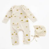 Barboteuse Bébé Coton bio FICO™⎮manches longues avec chapeau,fille garçon - Wol Bos