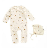 Barboteuse Bébé Coton bio FICO™⎮manches longues avec chapeau,fille garçon - Wol Bos