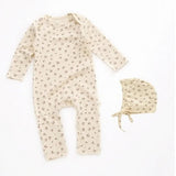 Barboteuse Bébé Coton bio FICO™⎮manches longues avec chapeau,fille garçon - Wol Bos
