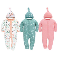 Barboteuse Pyjama plus chapeau LUCA™⎮Lot de 3 Pyjamas 100% coton - unisexe manche longue - Wol Bos