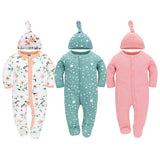 Barboteuse Pyjama plus chapeau LUCA™⎮Lot de 3 Pyjamas 100% coton - unisexe manche longue - Wol Bos